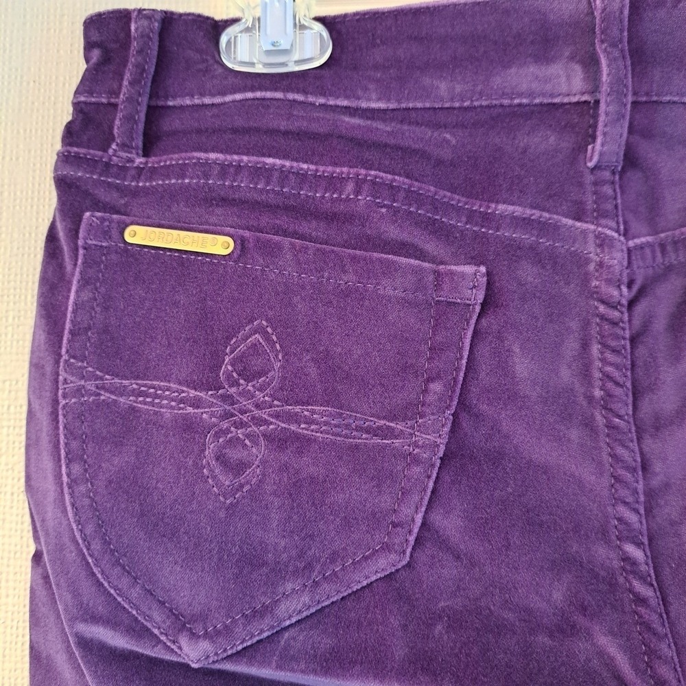 Jordache Purple Jelly Bean Velvet Women's 31/12 Sienna Skinny Pants NWT 1415-442